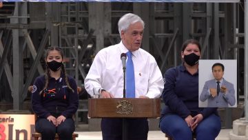 041121-06 PRESIDENTE SEBASTIAN PIÑERA ENCABEZA INAUGURACION DE PLANTA INDUSTRIAL 01