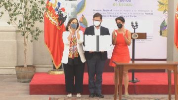 180322-01 EL PRESIDENTE GABRIEL BORIC FIRMA PROYECTO DE ACUERDO PARA APROBAR EL TRATADO DE ESCAZÚ 08