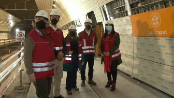 020622-05 EL MINISTRO DE TRANSPORTES Y EL PRESIDENTE DEL DIRECTORIO DE METRO INSPECCIONAN EL AVANCE DE LAS OBRAS DE LA EXTENSIÓN DE LÍNEA 3 08