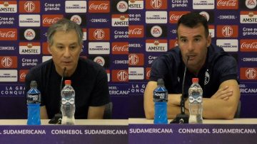 070323DEP05 CONFERENCIA DE PRENSA POST PARTIDO DE LOS TÉCNICOS DE AUDAX ITALIANO Y UNIVERSIDAD CATÓLICA POR COPA SUDAMERICANA 00