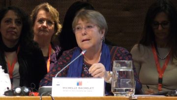 10052303 EX PRESIDENTA BACHELET OFRECE CHARLA EN LA PRIMERA CONFERENCIA LATINOAMERICANA DE MUJERES Y ENERGÍA 15