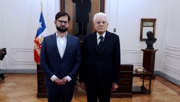 04072307 APOYO PRESIDENTE BORIC RECIBE AL PRESIDENTE MATTARELLA, DE ITALIA 017