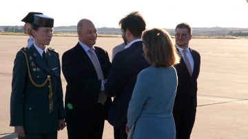 13072312 LLEGADA DEL PRESIDENTE BORIC A LA BASE AÉREA TORREJÓN DE ARDOZ, MADRID 08