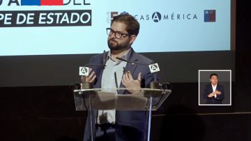 150723ESP02 PRESIDENTE BORIC PARTICIPA EN EVENTO CONMEMORATIVO 50 AÑOS DEL GOLPE DE ESTADO 12