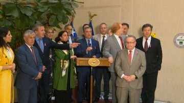 031023C05 PUNTO DE PRENSA SENADORES DE OPOSICIÓN POR VETO A LEY DE USURPACIONES 01