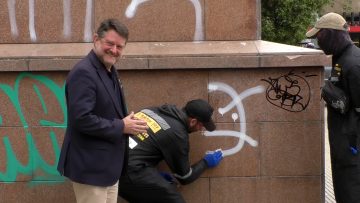 23102304 ANUNCIAN REANUDACIÓN DE LIMPIEZA DE MONUMENTOS EJE ALAMEDA 1