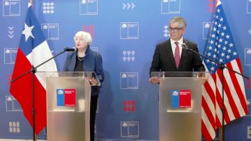 01032412 PUNTO DE PRENSA JANET YELLEN Y EL MINISTRO DE HACIENDA MARIO MARCEL 01