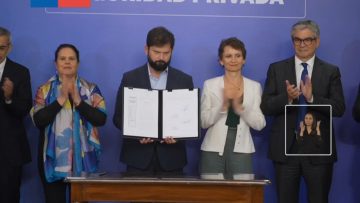 14032404 PRESIDENTE BORIC PROMULGA NUEVA LEY DE SEGURIDAD PRIVADA 14
