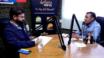 16042412 16042412 PRESIDENTE GABRIEL BORIC OFRECE ENTREVISTA A RADIO MARÍA REINA DE CALAMA 01