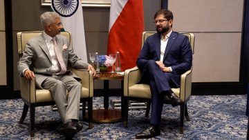 010425IND03 APOYO REUNIÓN PRESIDENTE BORIC Y MINISTRO RELACIONES EXTERIORES JAISHANKA 10