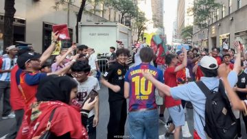 190726DEP02 APOYO FESTEJOS ESPAÑA EN FAN FEST NUEVA YORK 01